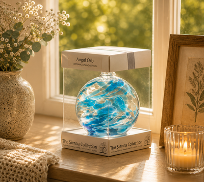 10cm Angel Orb - Sandalphon / Turquoise