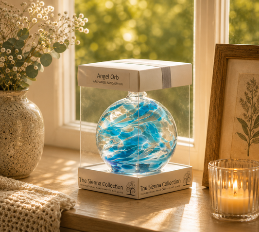 10cm Angel Orb - Sandalphon / Turquoise