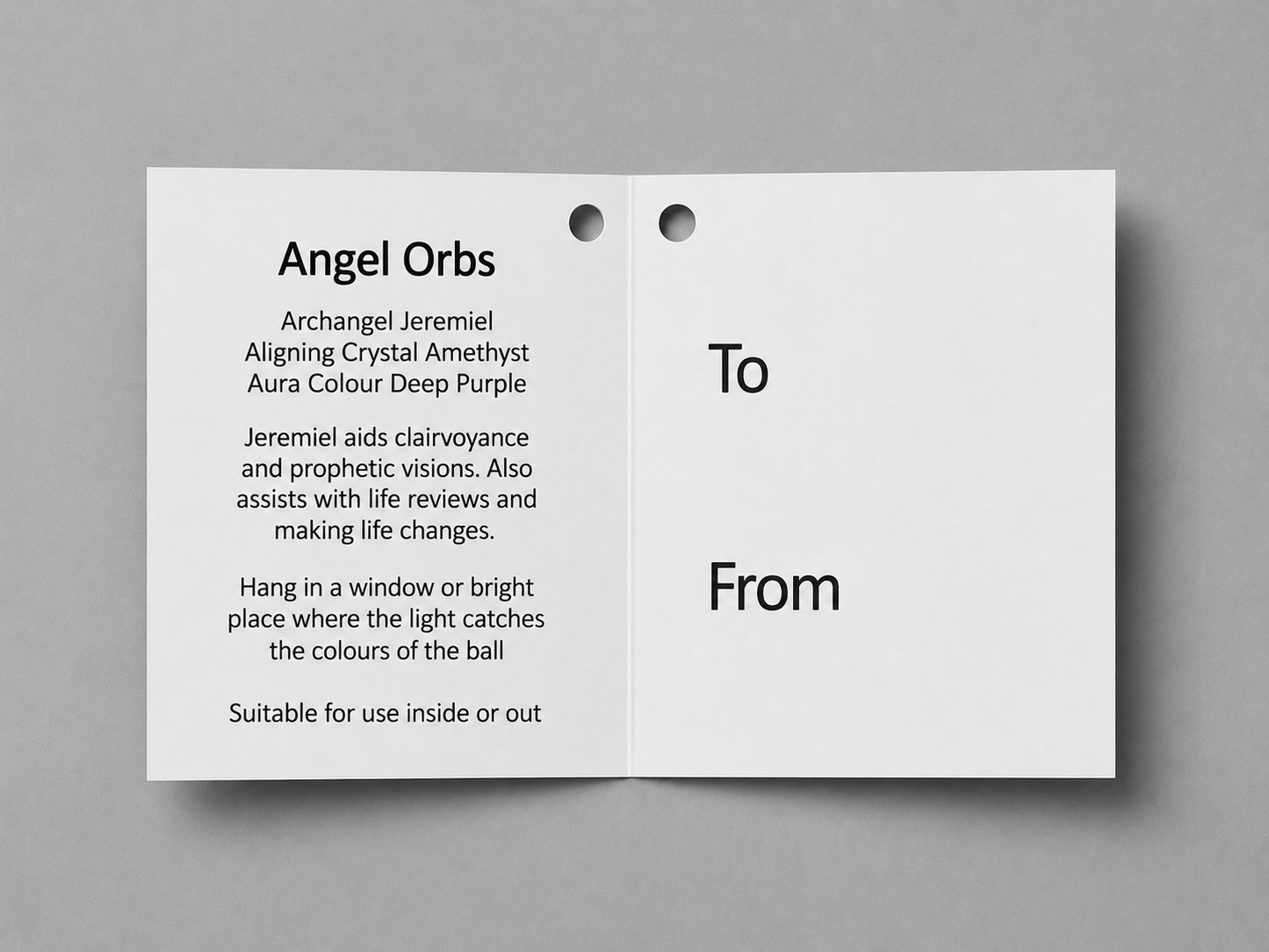 10cm Angel Orb - Jeremiel / Amethyst