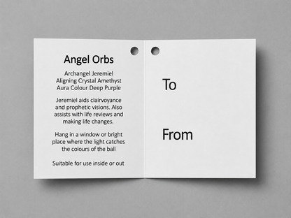 10cm Angel Orb - Jeremiel / Amethyst