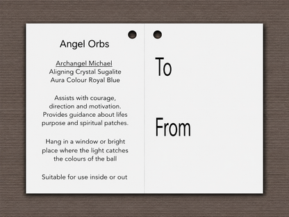 10cm Angel Orb - Michael / Sugalite