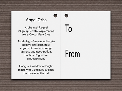 10cm Angel Orb - Raguel/Aquamarine