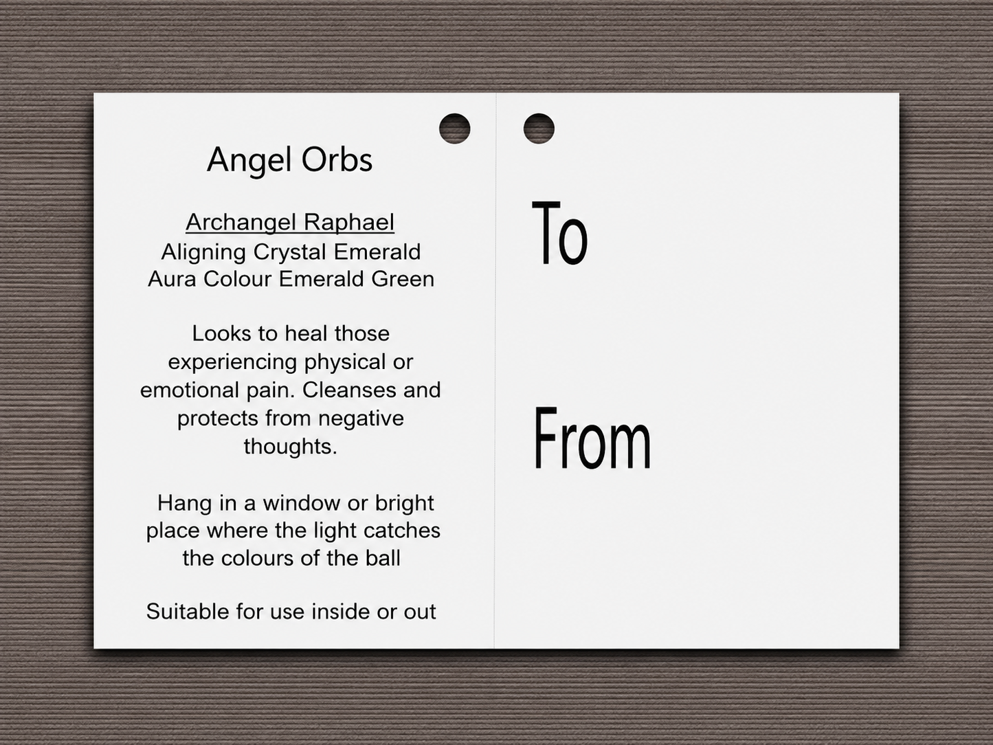 10cm Angel Orb - Raphael / Emerald