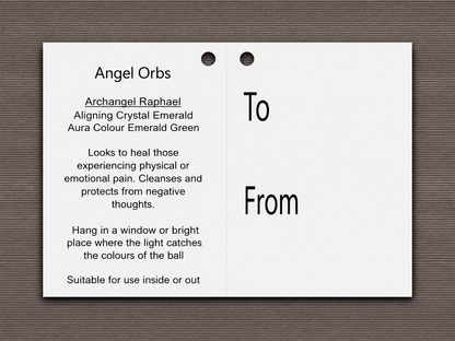 10cm Angel Orb - Raphael / Emerald