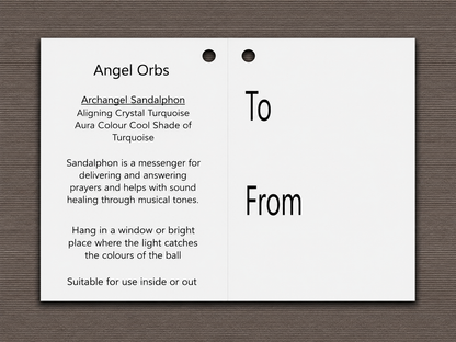 10cm Angel Orb - Sandalphon / Turquoise