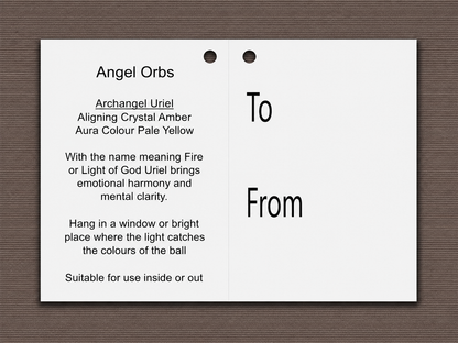 10cm Angel Orb - Uriel / Amber