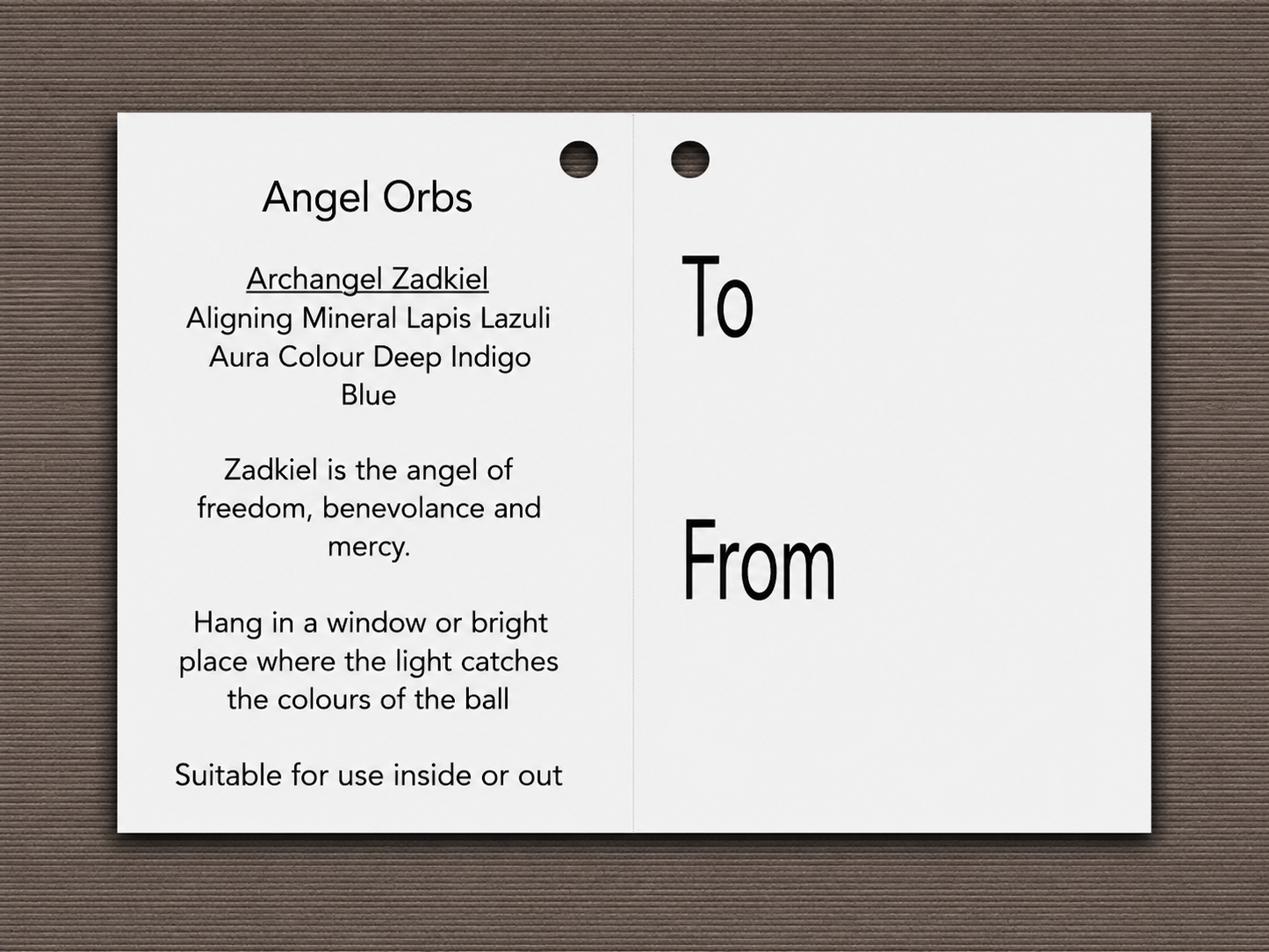 10cm Angel Orb - Zadkiel / Lapis Lazuli