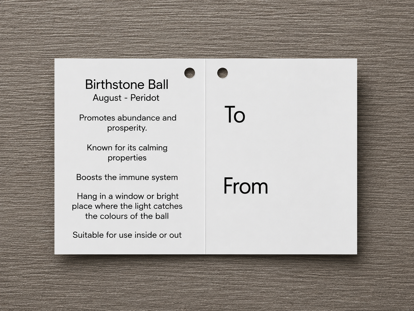10cm Birthstone Ball - August/Peridot