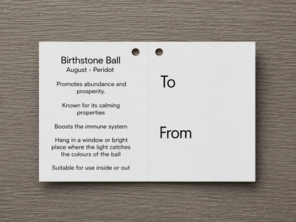 10cm Birthstone Ball - August/Peridot