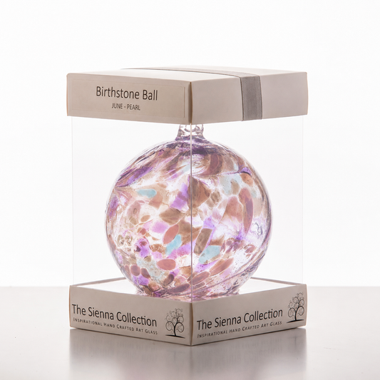 10cm Birthstone Ball - June/Pearl