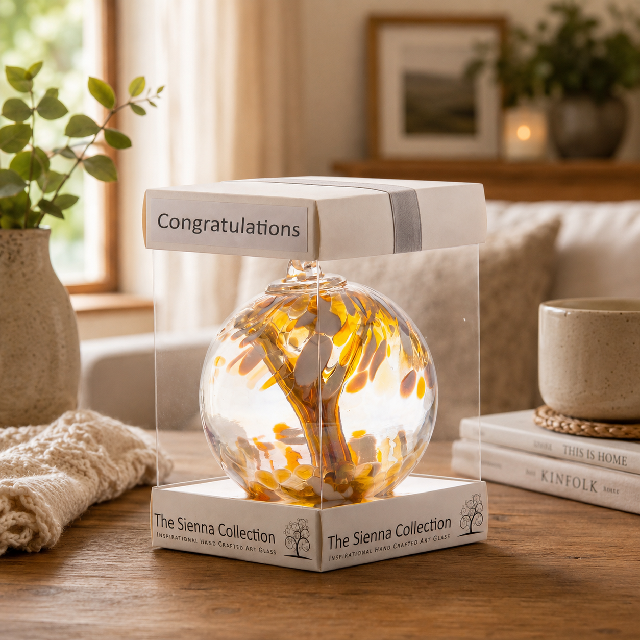 10cm Spirit Ball - Congratulations - Pastel Gold