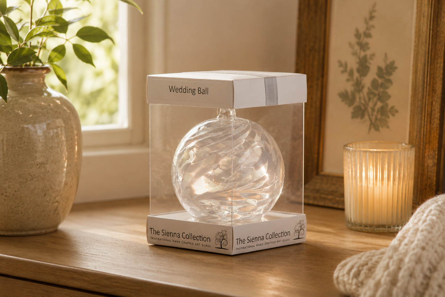 10cm Friendship Ball - 60th Wedding Anniversary - Diamond