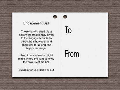 10cm Friendship Ball - Engagement - White