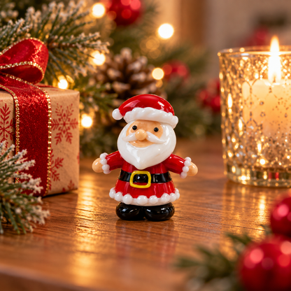 Glass Santa Claus – Christmas Miniature Figurine