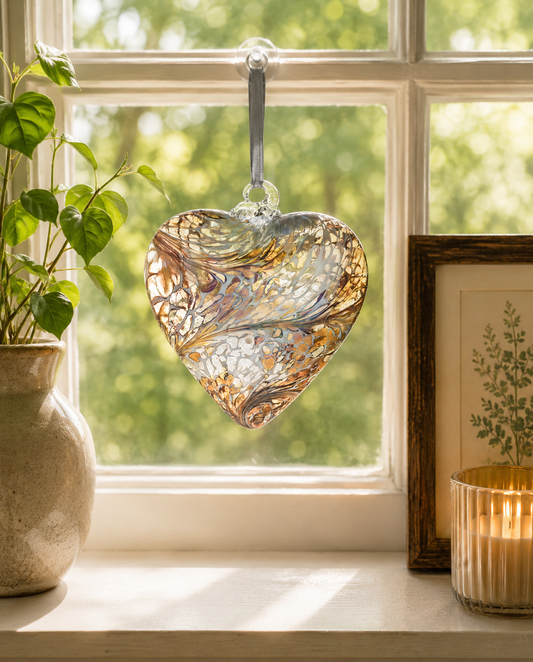8cm Friendship Heart - Pastel Gold