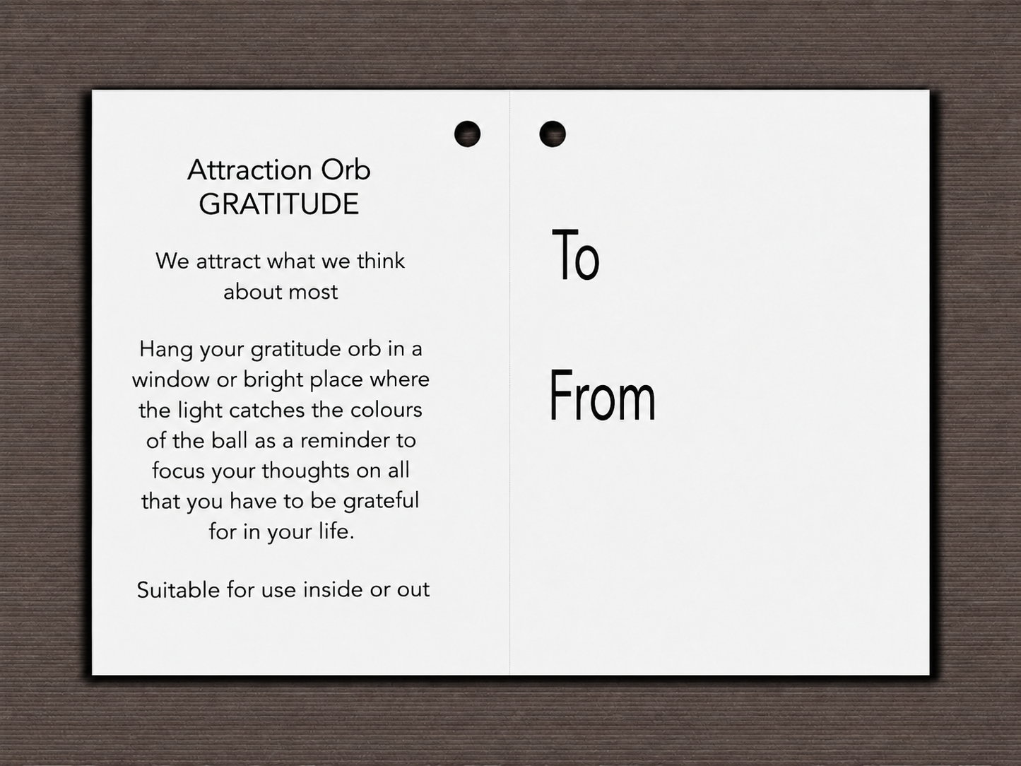 10cm Attraction Orb - Gratitude