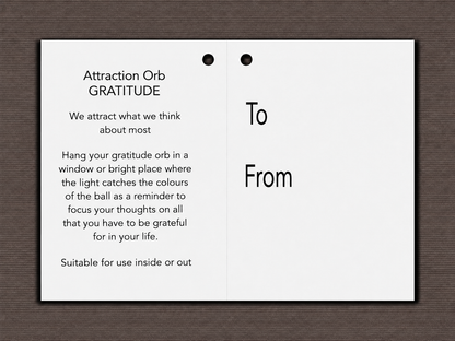 10cm Attraction Orb - Gratitude