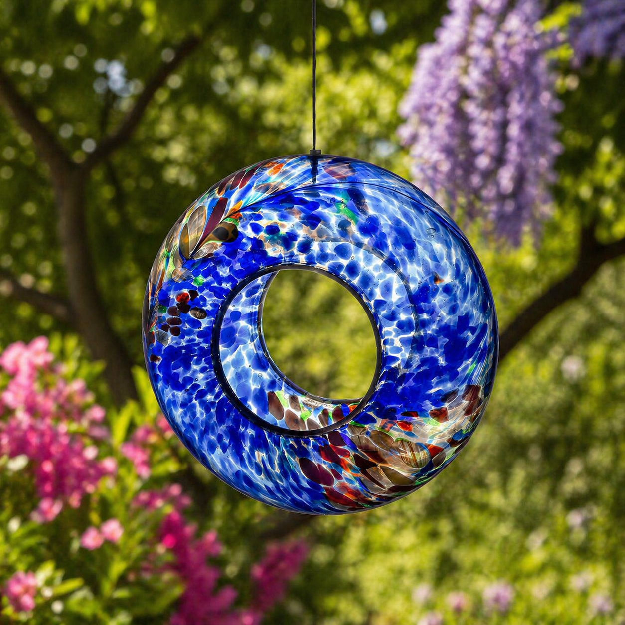 Hanging Bird Feeder - Blue