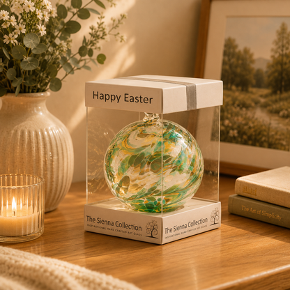 Happy Easter 10cm Friendship Ball - Peridot