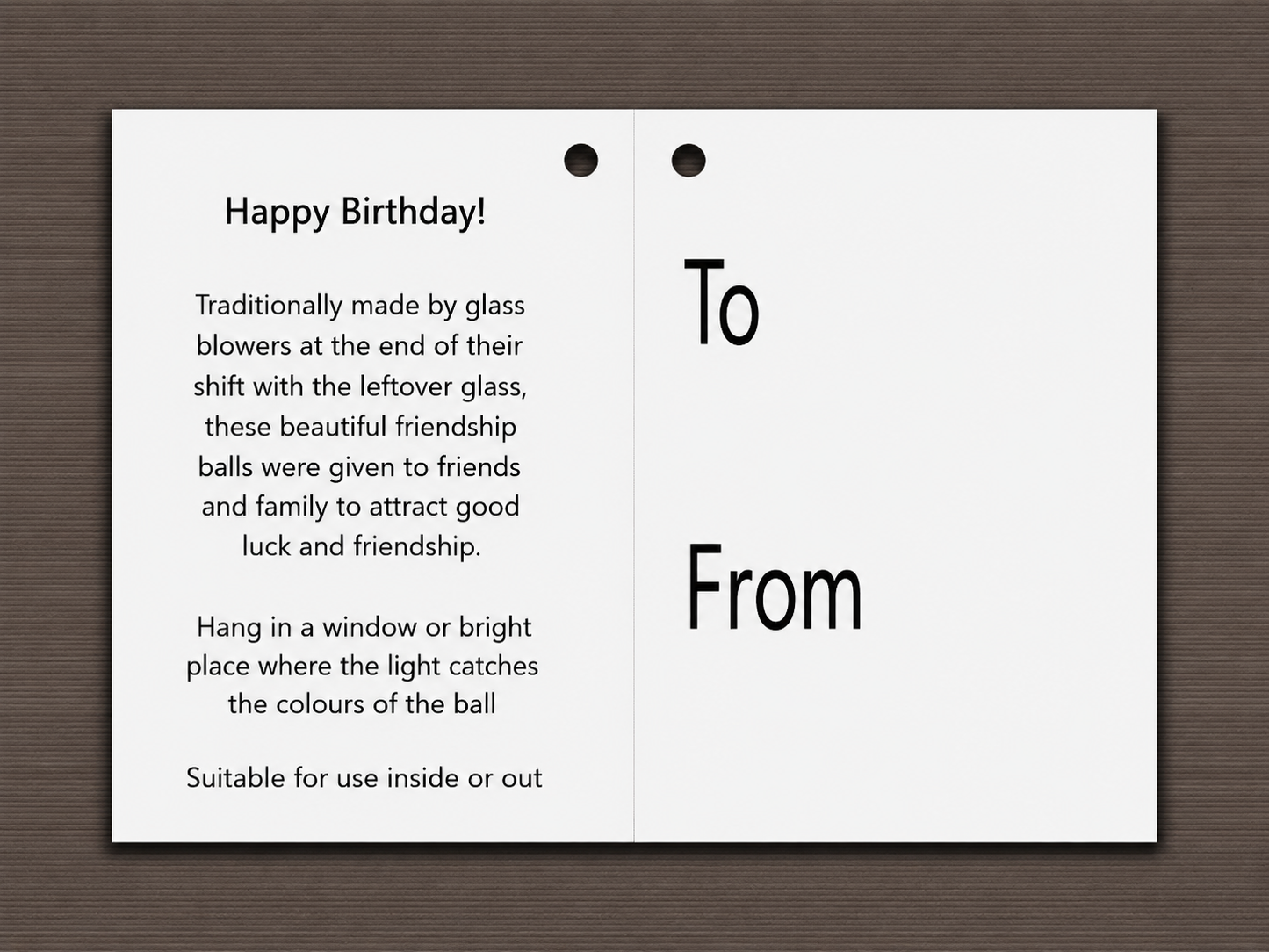 10cm Friendship Ball - Happy 30th Birthday