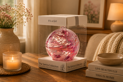 10cm Friendship Ball - 'It's a Girl!' - Pastel Pink