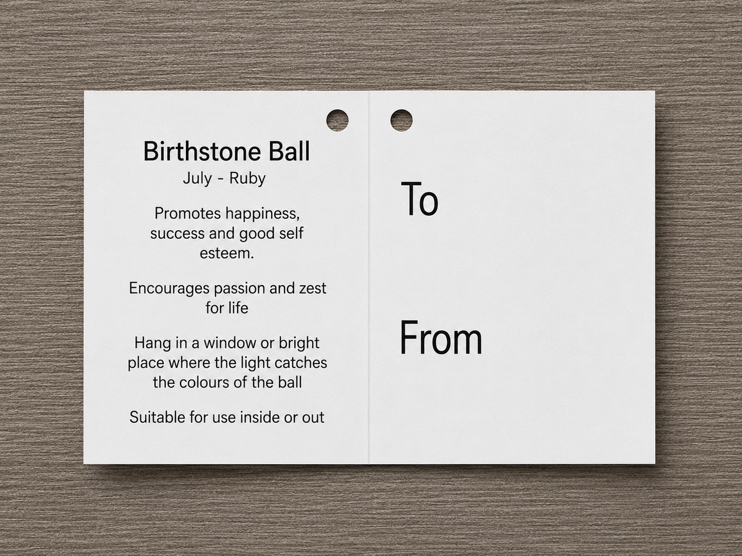 10cm Birthstone Ball - July/Ruby