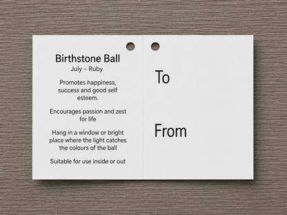 10cm Birthstone Ball - July/Ruby