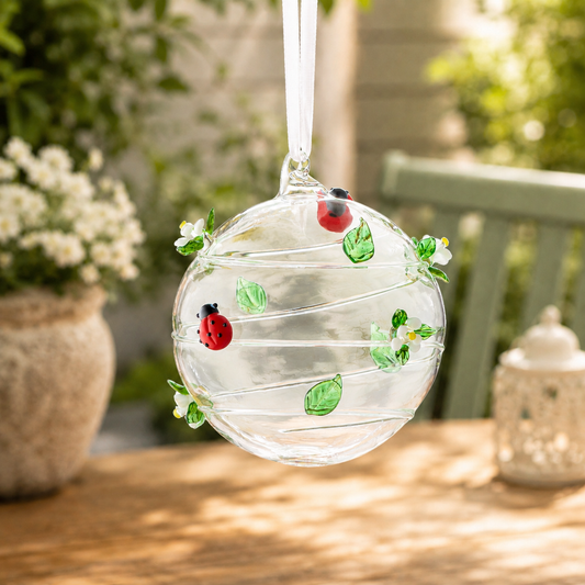 10cm Glass Globe - Wildlife Collection - Ladybird