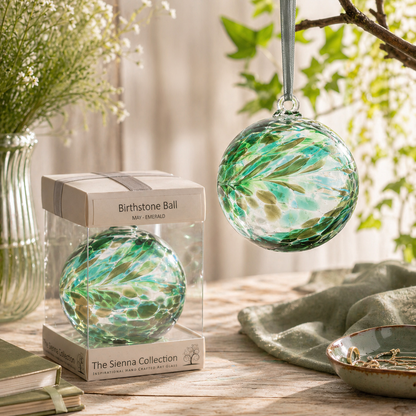 10cm Birthstone Ball - May/Emerald