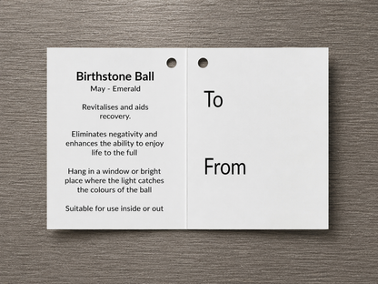 10cm Birthstone Ball - May/Emerald
