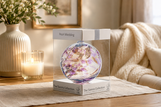 10cm Friendship Ball - 30th Wedding Anniversary - Pearl