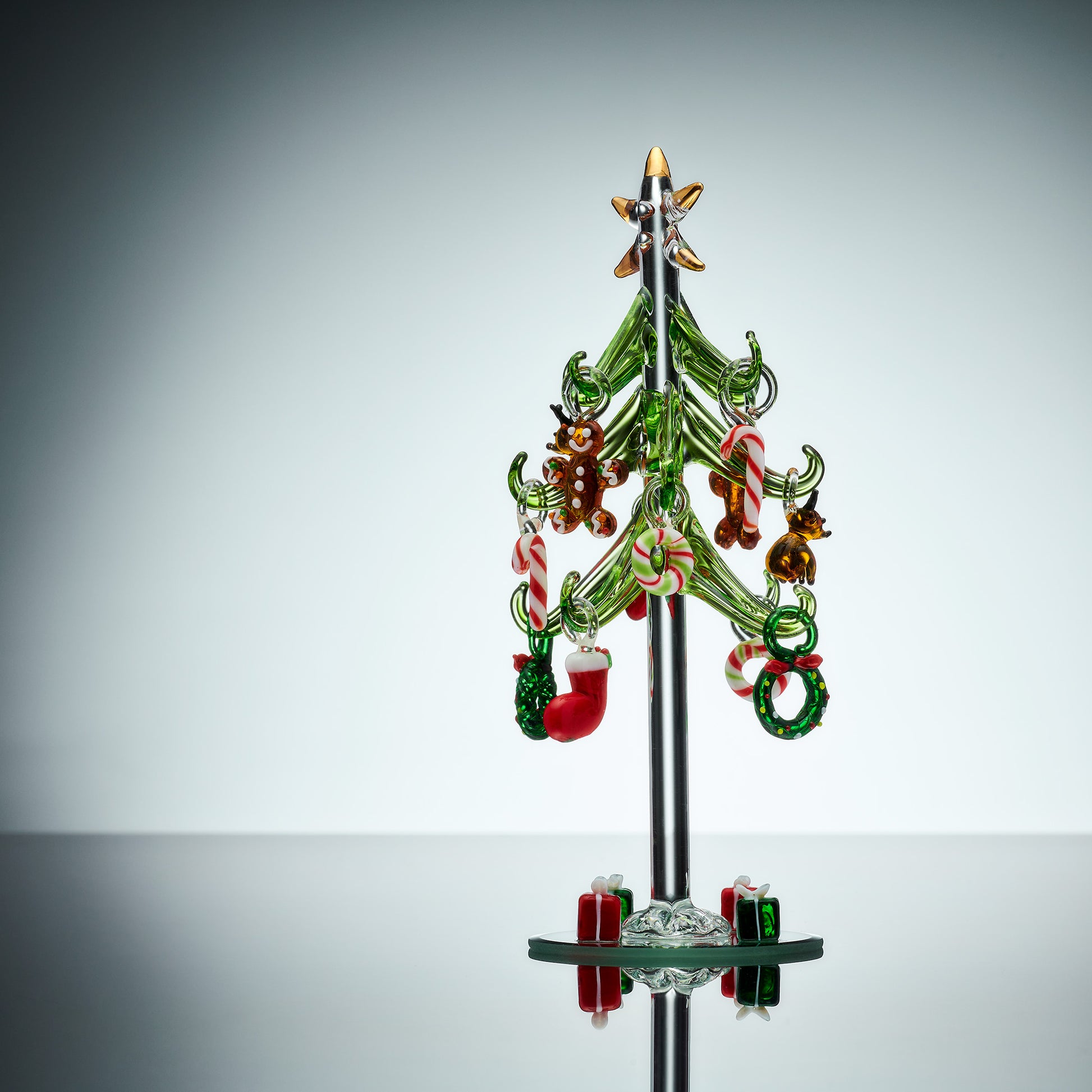 20cm Christmas Tree Ornament - Sienna Glass