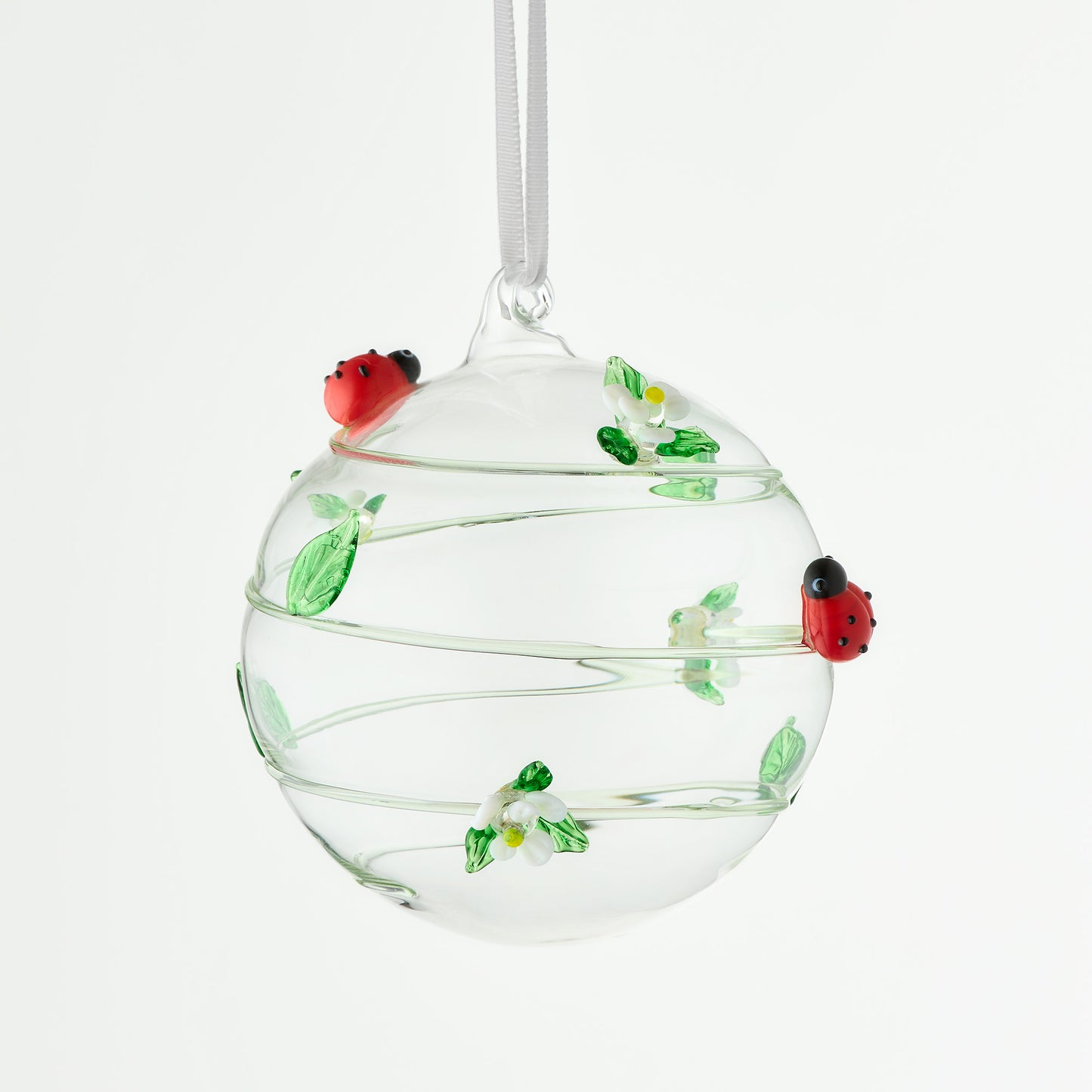 10cm Glass Globe - Wildlife Collection - Ladybird - Sienna Glass