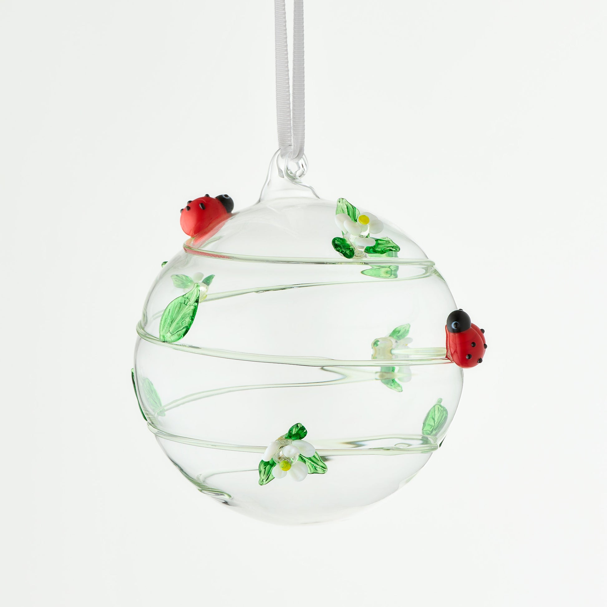 10cm Glass Globe - Wildlife Collection - Ladybird - Sienna Glass