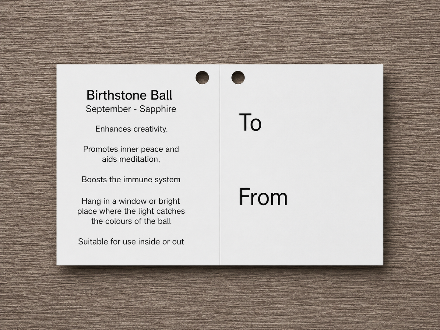 10cm Birthstone Ball - September/Sapphire