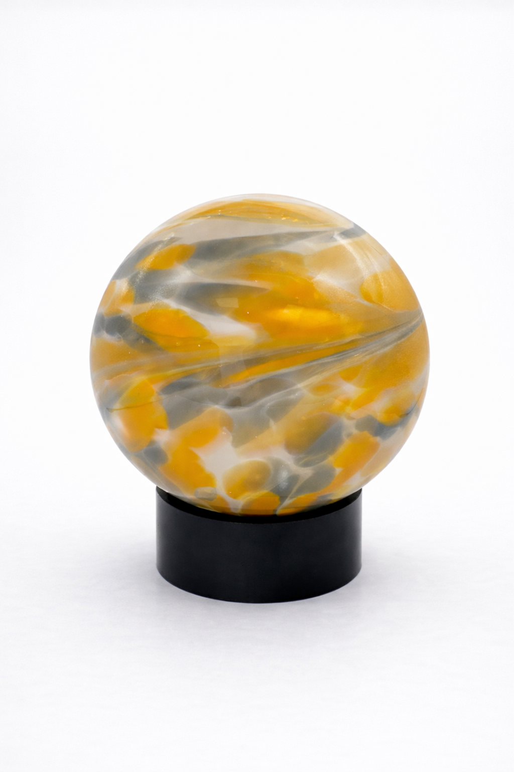 Sienna Glass Pet Urn - 12cm Sphere - Brown