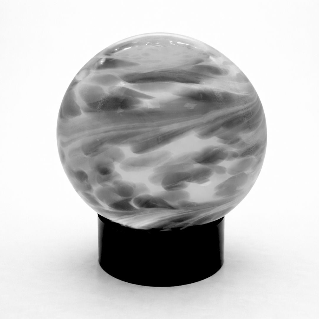 Sienna Glass Pet Urn - 12cm Sphere - Grey