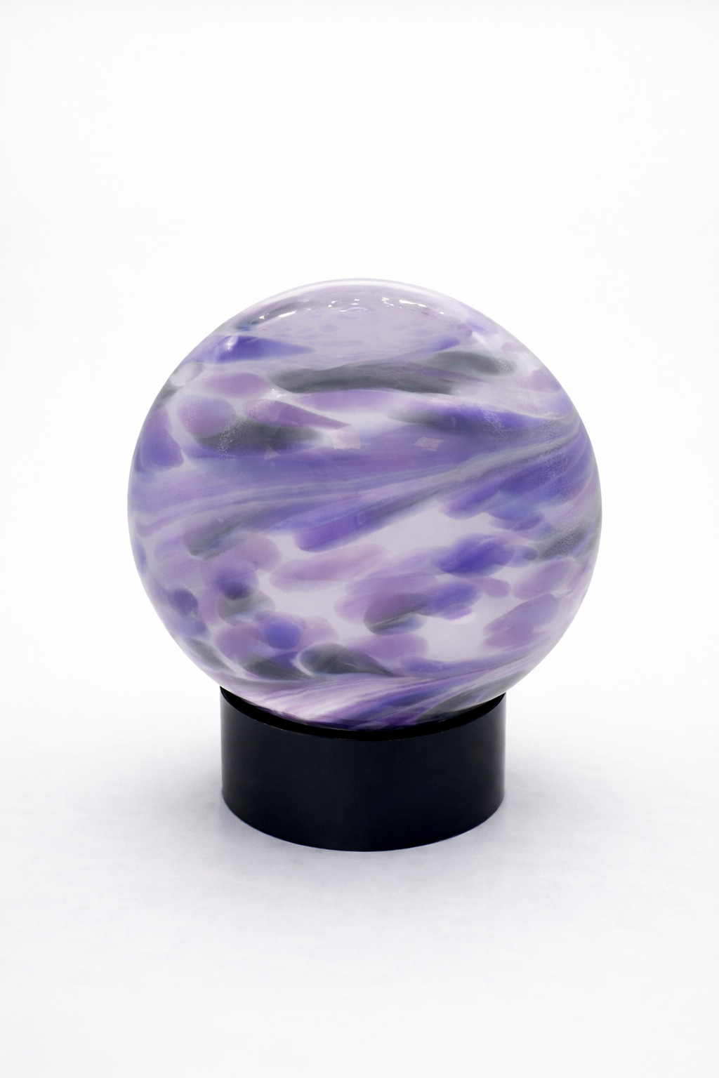 Sienna Glass Pet Urn - 12cm Sphere - Purple