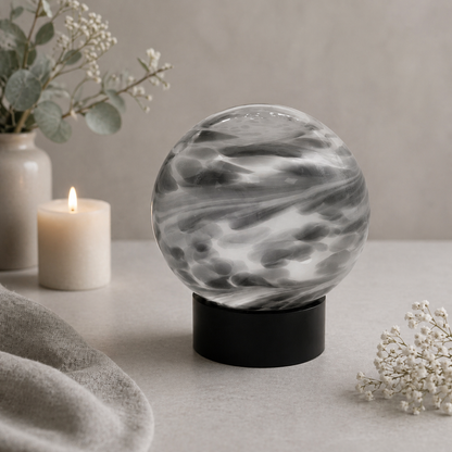 Urn - 15cm Sphere - Grey