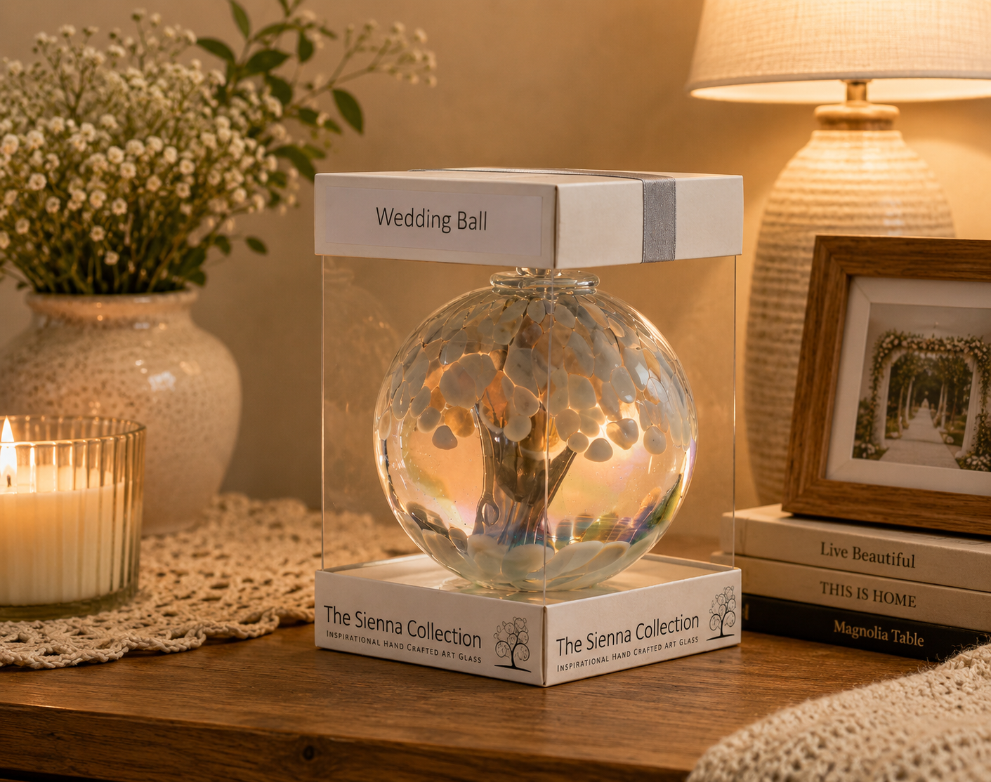 10cm Spirit Ball - Wedding - Pastel Silver