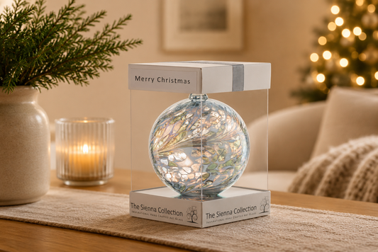 10cm Friendship Ball - Christmas Ball - Pastel Silver