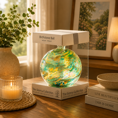 10cm Birthstone Ball - August/Peridot