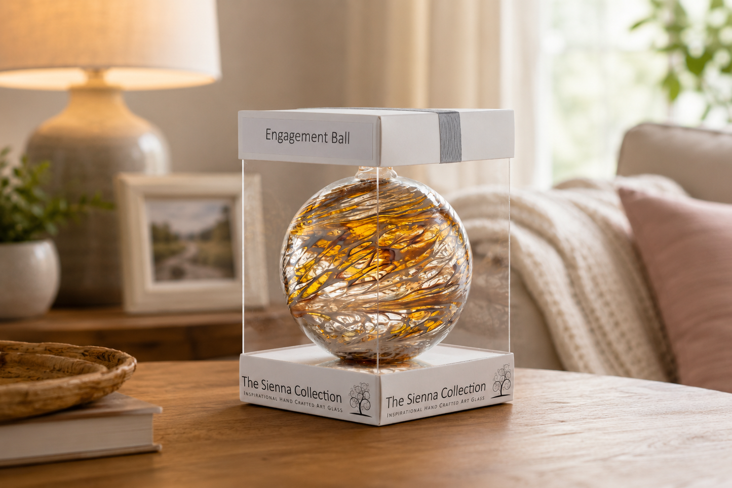 10cm Friendship Ball - Engagement - Pastel Gold
