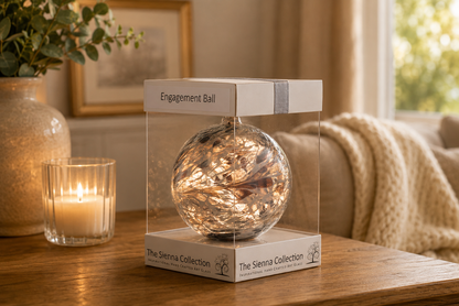 10cm Friendship Ball - Engagement - Pastel Silver