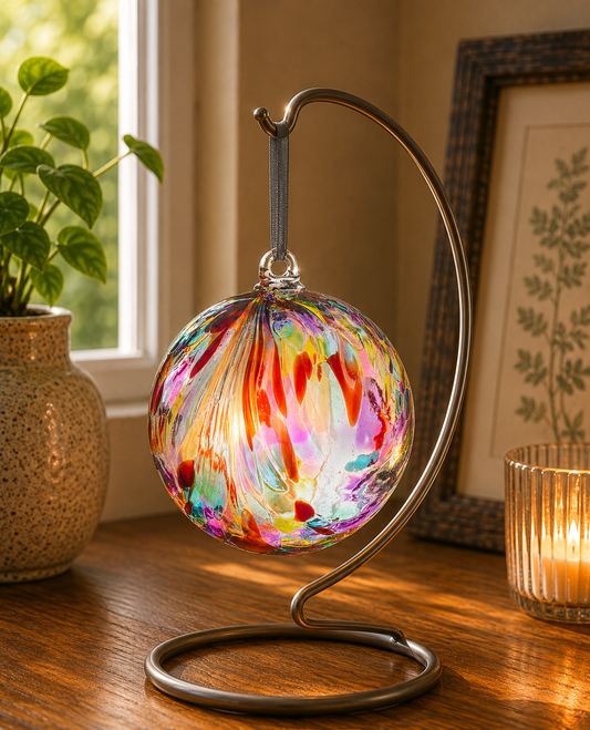 10cm Friendship Ball - Feather Design - Multicoloured