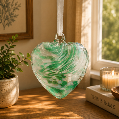 8cm Friendship Heart - Green