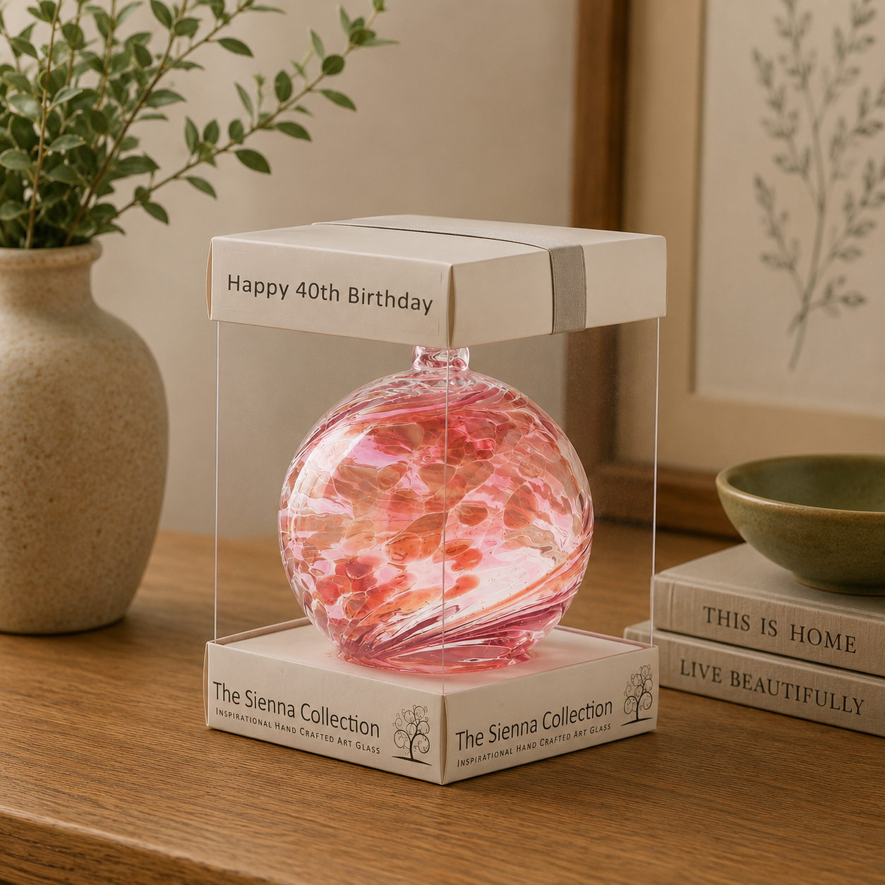 10cm Friendship Ball - Happy 40th Birthday