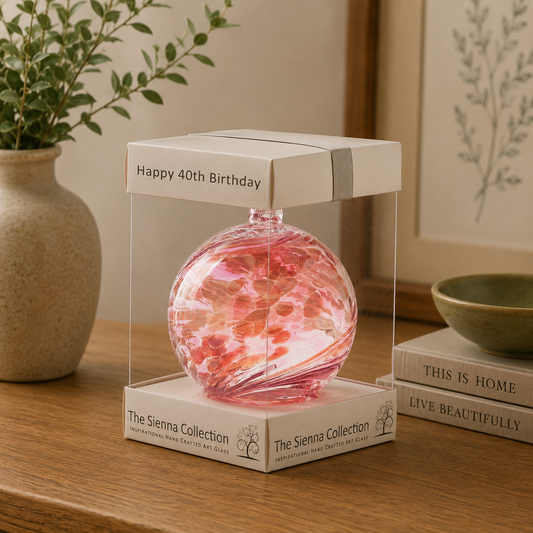 10cm Friendship Ball - Happy 40th Birthday