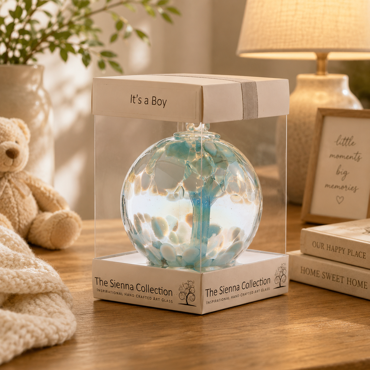 10cm Spirit Ball - 'It's a Boy!' - Pastel Blue