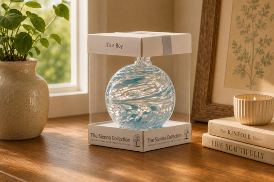 10cm Friendship Ball - 'It's a Boy!' - Pastel Blue